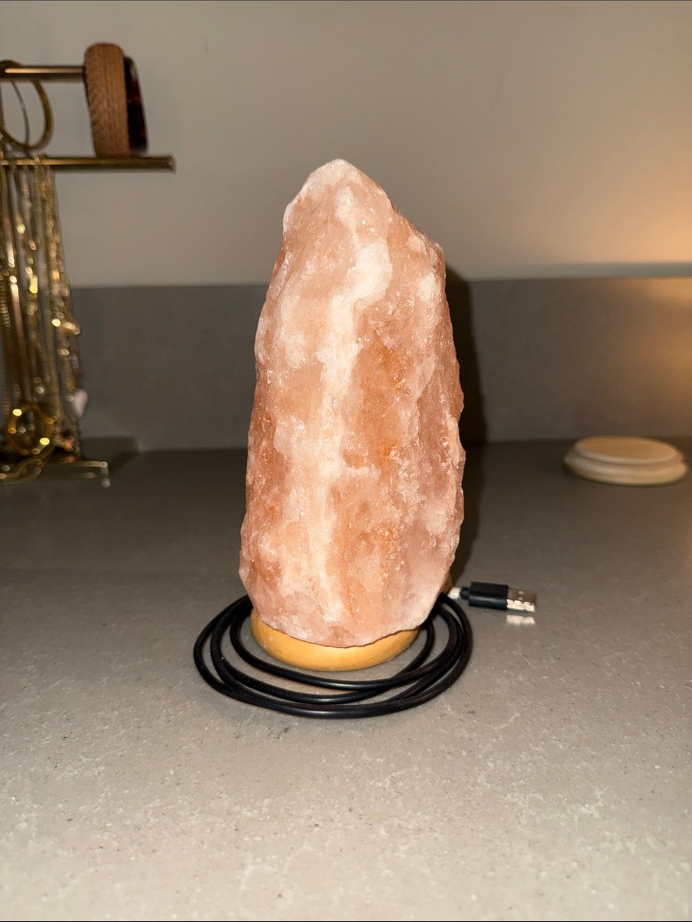Salt Crystal USB Lamp - Natural Pink Himalayan Glow